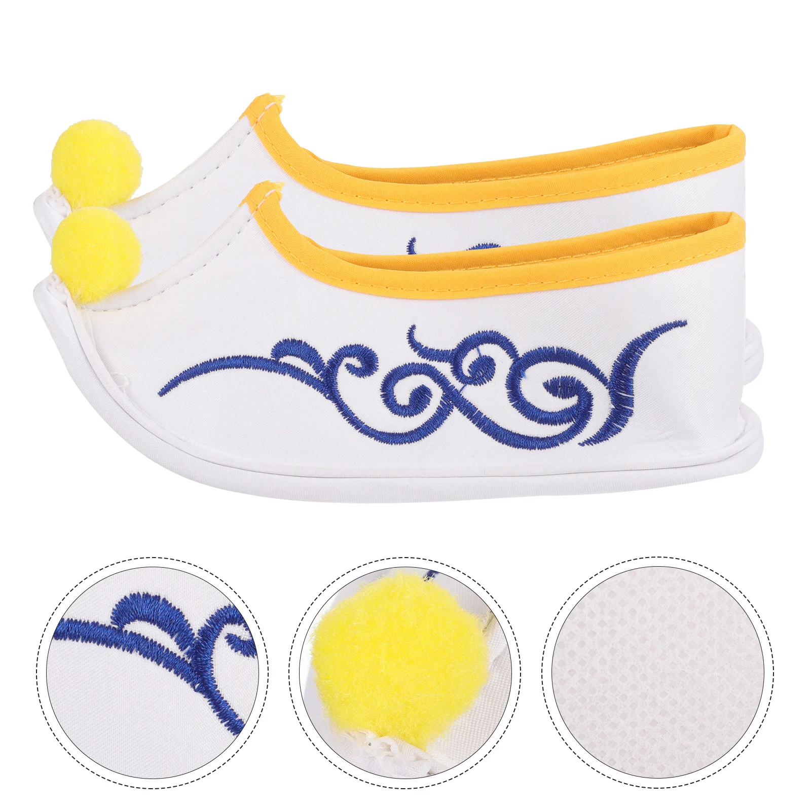 1Pair Buddhist Fabric Shoes Women Embroidered Ethnic Shoes Auspicious Cloud Footwear Buddhist Costume