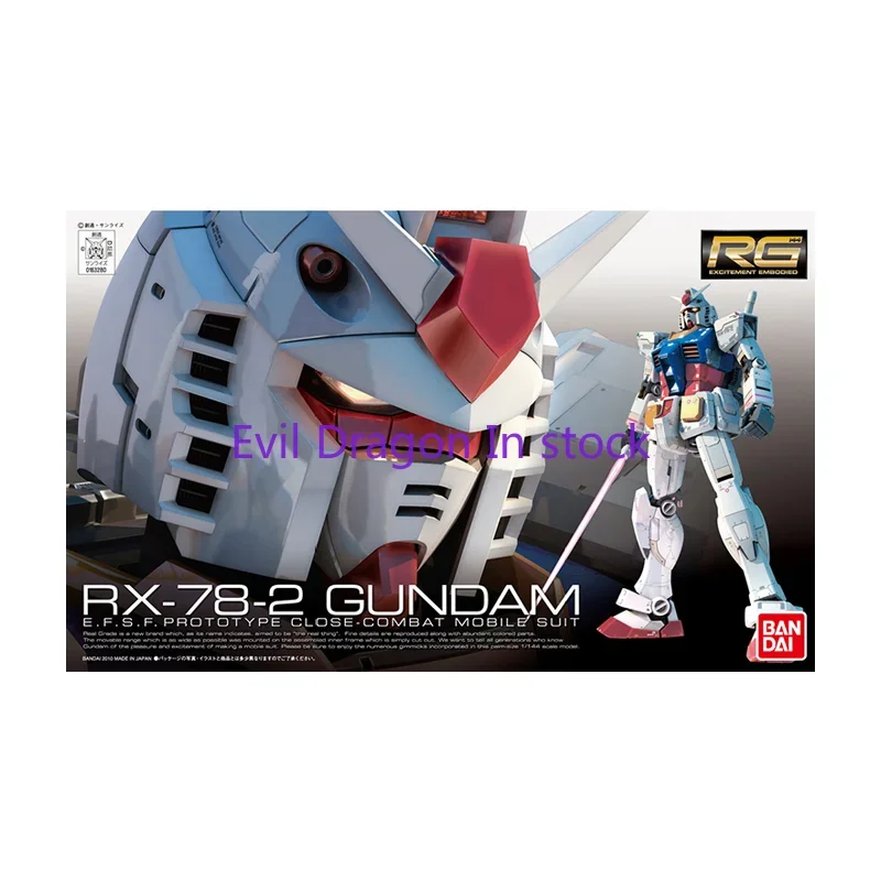Bandai original gundam anime modelo rg série 1/144 RX-78-2 gundam figura de ação montagem modelo brinquedos presentes para crianças