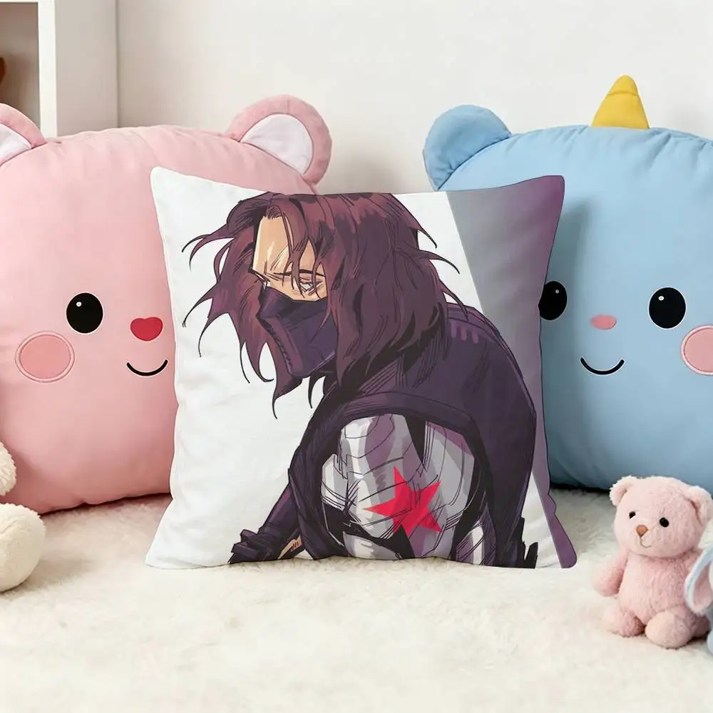 Bucky Barnes Winter Soldier  Double-Sided Printed Cushion Cover Bedroom Bedside Sofa Pillow Case