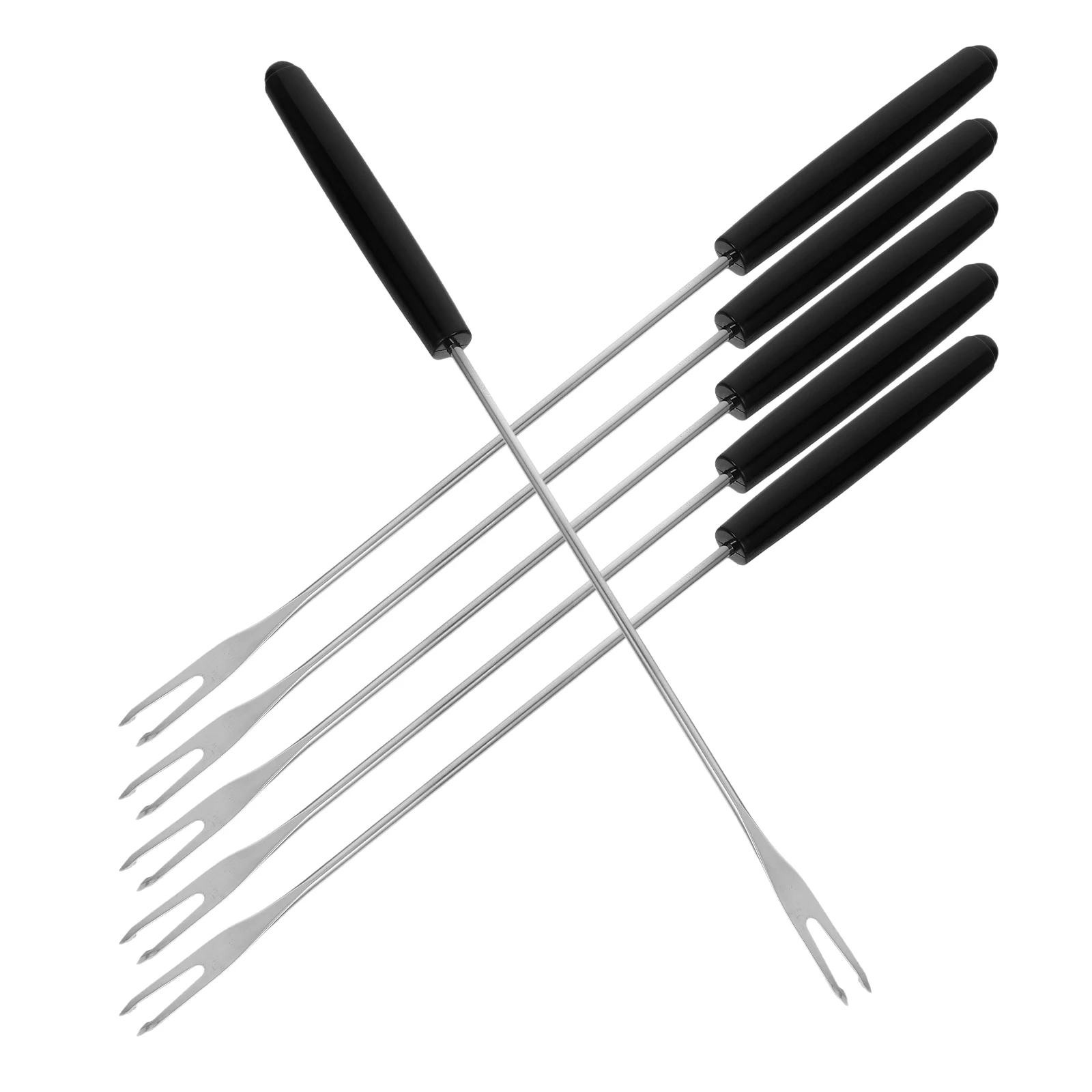 

6pcs Stainless Steel Fondue Forks Cheese Chocolate Dipping Tools Dessert Skewers Roasting Marshmallows Fruit Sticks Comfort Grip