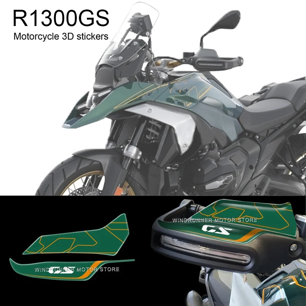 

FOR BMW R1300GS R 1300GS Trophy 2024 Motorcycle Handguard Shield Sticker 3D Epoxy Resin Stickers