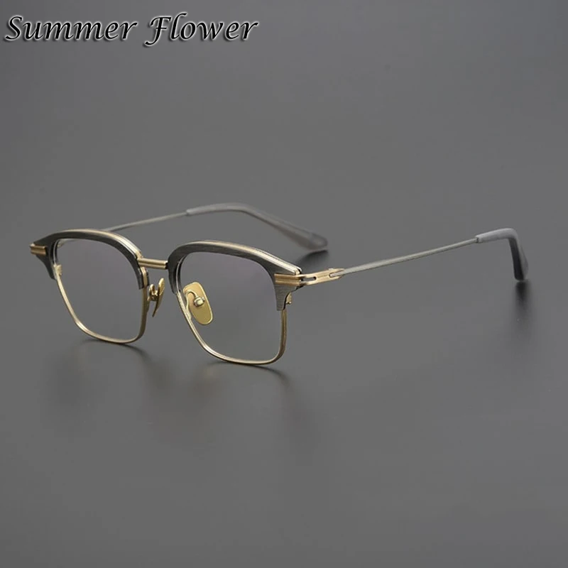 

Men Quality Pure Titanium Glasses Frame for Prescription Lenses Recipe Glasses Light Weight Full Rimmed Eyeglasses