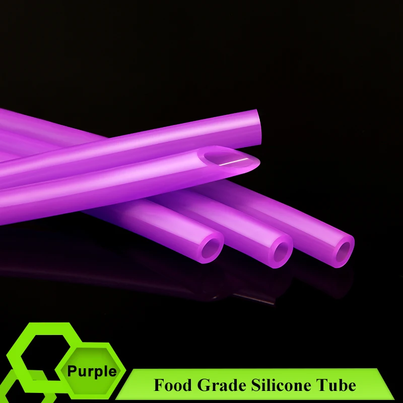 1/5/10M Purple Food Grade Silicone Rubber Tube ID 0.5/1/2/3/4/5/6/7/8/10mm Flexible Aquarium Air Garden Pump Watering Hose