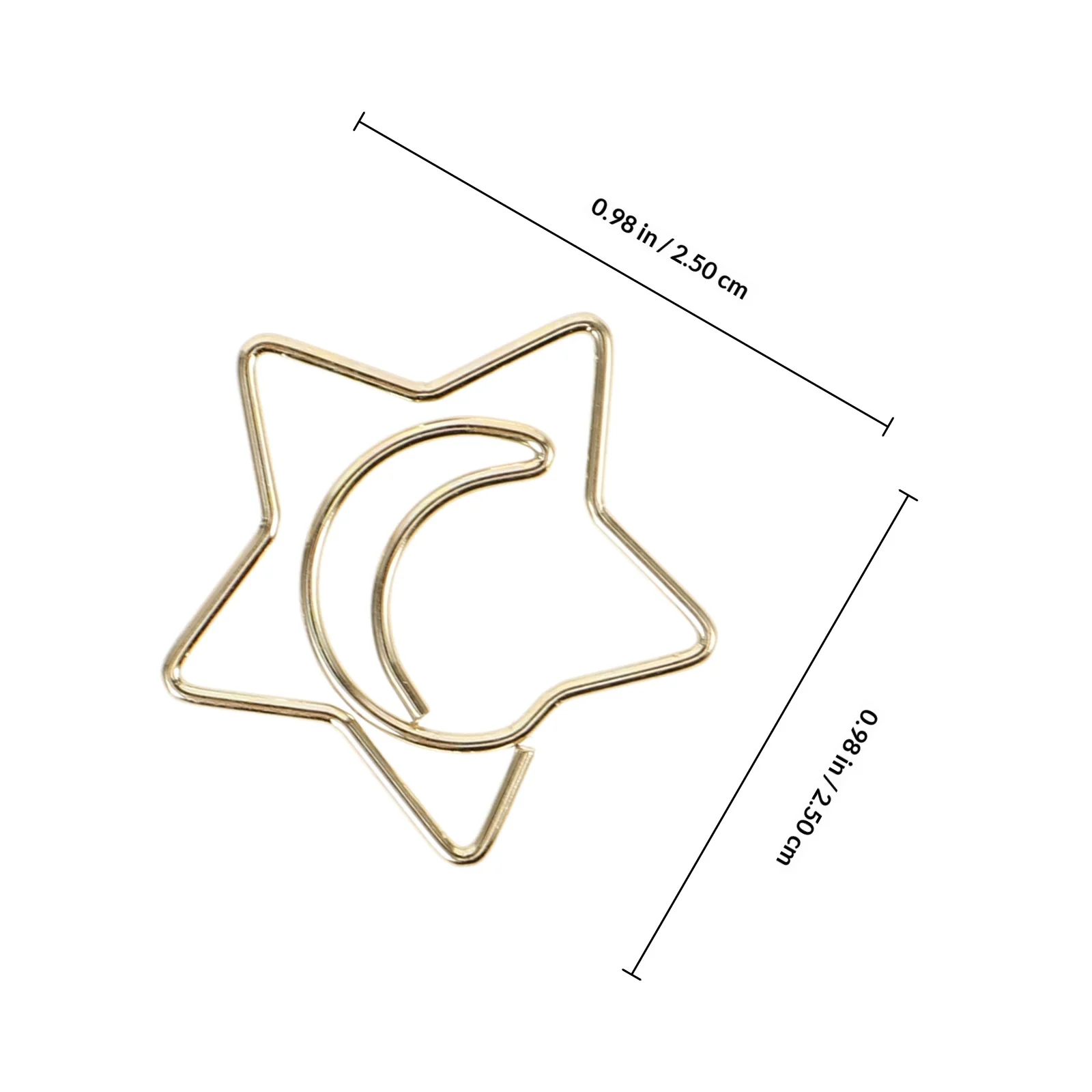 60pcs Star Moon Paper Clips Strong Clamping Force For Office School File Clips Document Fixing Mini Paperclips Cute Desk