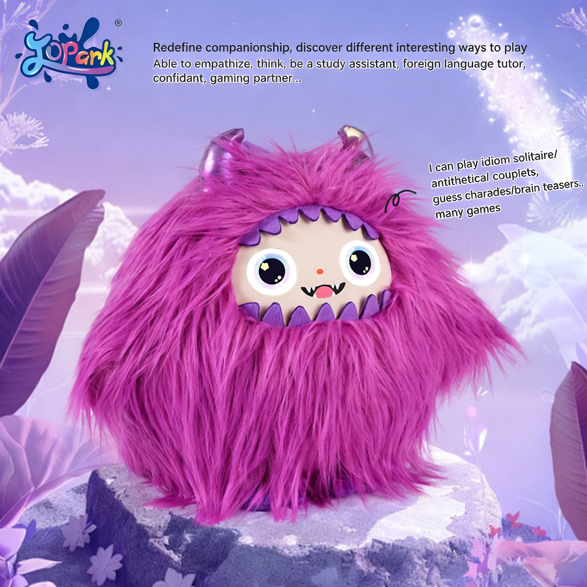 투야 앱 레도우두 몬스터 AI 지능형 봉제 인형 교육용 조기 교육 동반자 봉제 인형 어린이 인터랙티브 타입-C