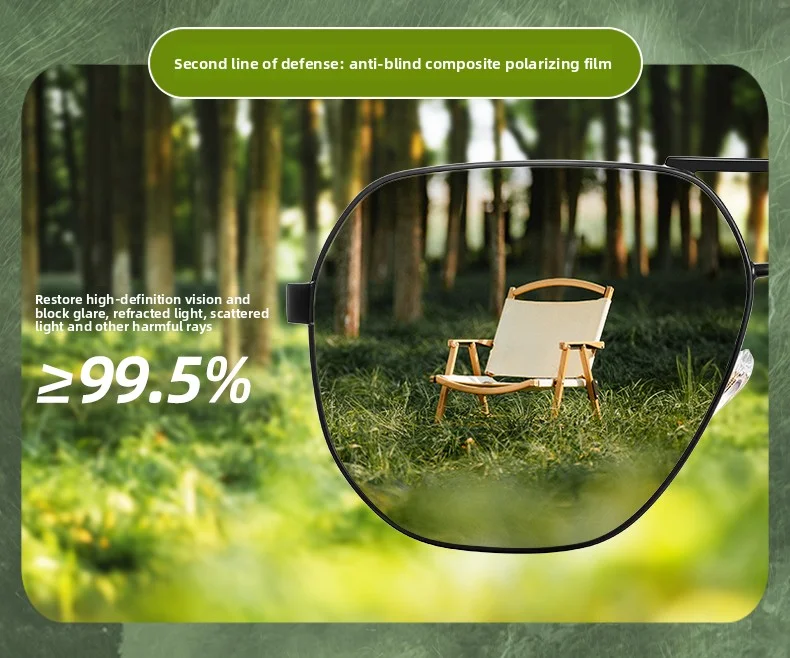 CAPONI Marke Sonnenbrille für Männer polarisierte photo chrome Outdoor-Fahren Sonnenschutz uv400 schützen blend freie Herren brillen bs21027 – Detail 11
