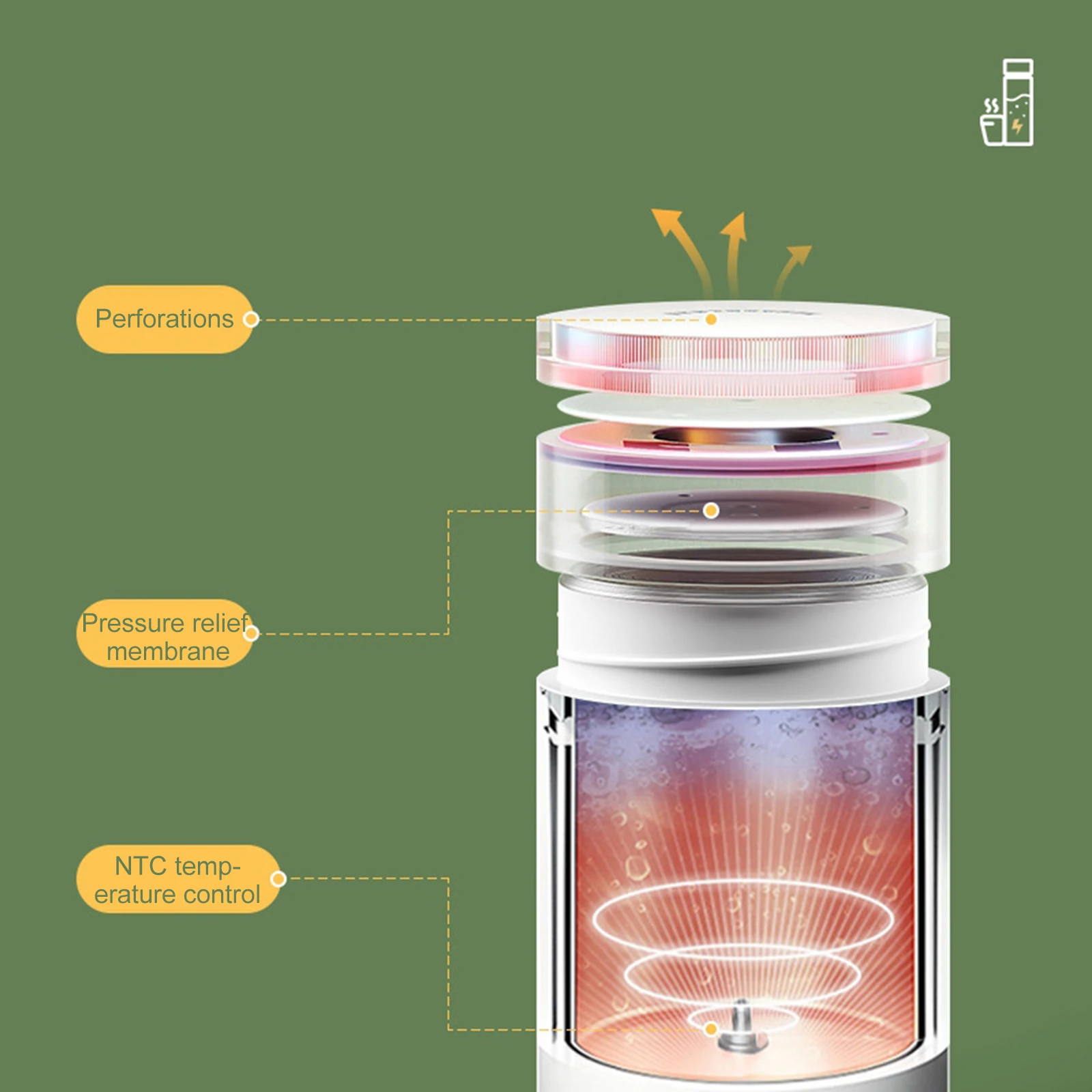 ポータブル電気ティーおよびコーヒーケトル,インテリジェント温度制御,旅行用の水の沸騰,保温