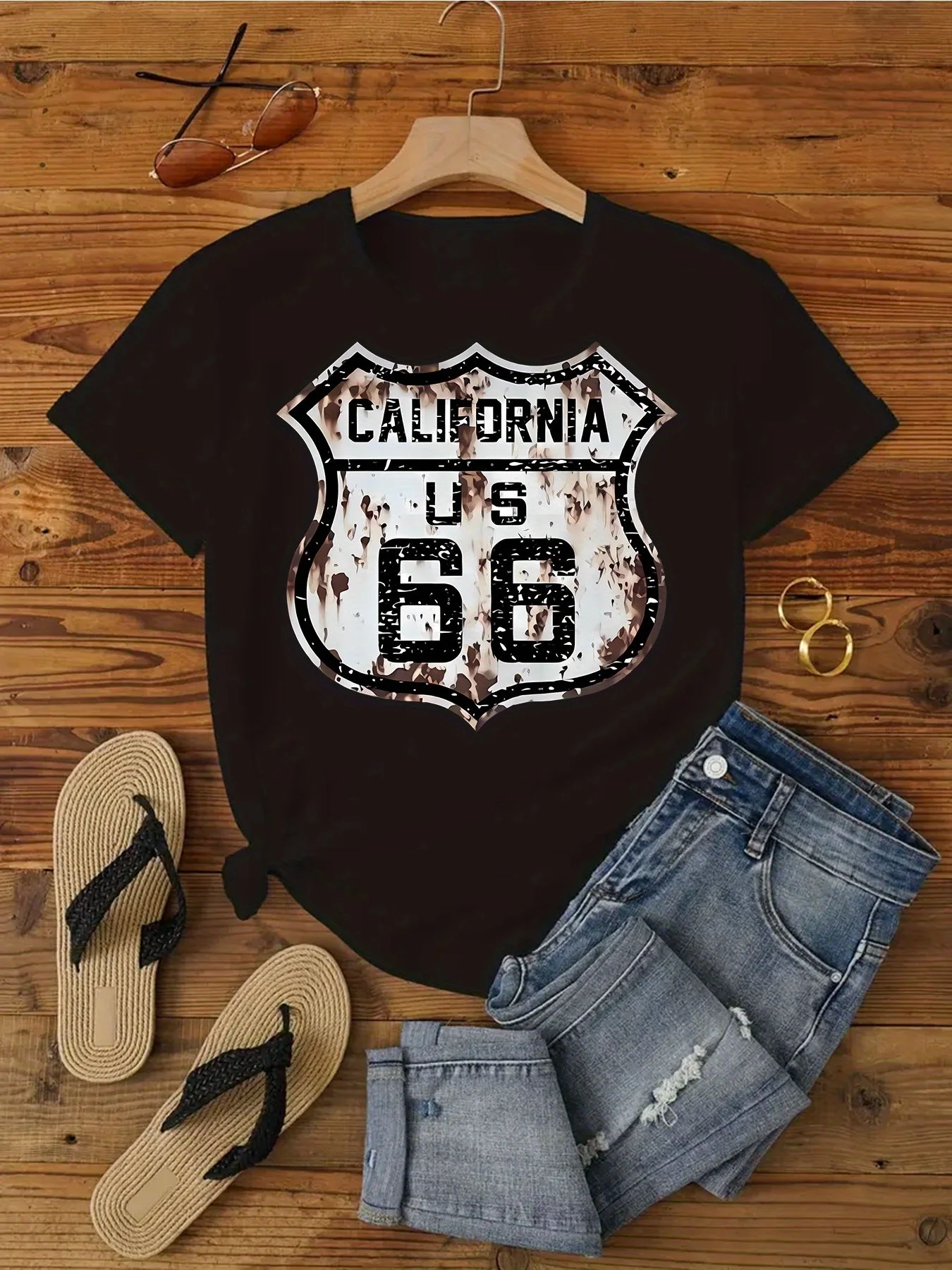 

California Grap Graphic Print Summer, Autumn and Winter Cotton Men's and Women's T-shirt Short-sleeved Luxury Outdoor Sports