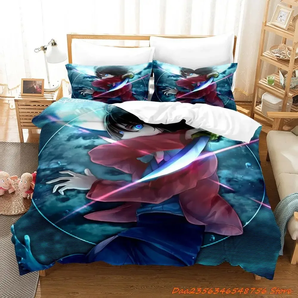 2025 Kara no Kyoukai Bedding Set Cartoon Anime three-piece set Adult Kid Bedroom Duvetcover Sets 3D Kawaii letto matrimoniale