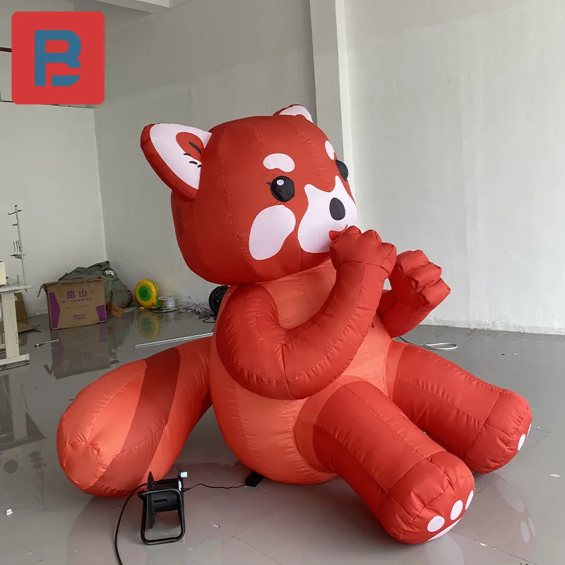 Inflatable red panda little raccoon air model cartoon zoo IP theme park market scene area lighting advertising decoration