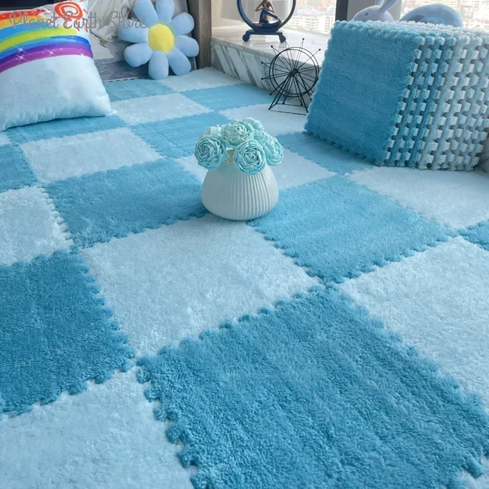 Alfombra de peluche suave para niños, tapete de juego para bebés, juguetes para bebés, alfombra de rompecabezas de espuma Eva en la habitación de