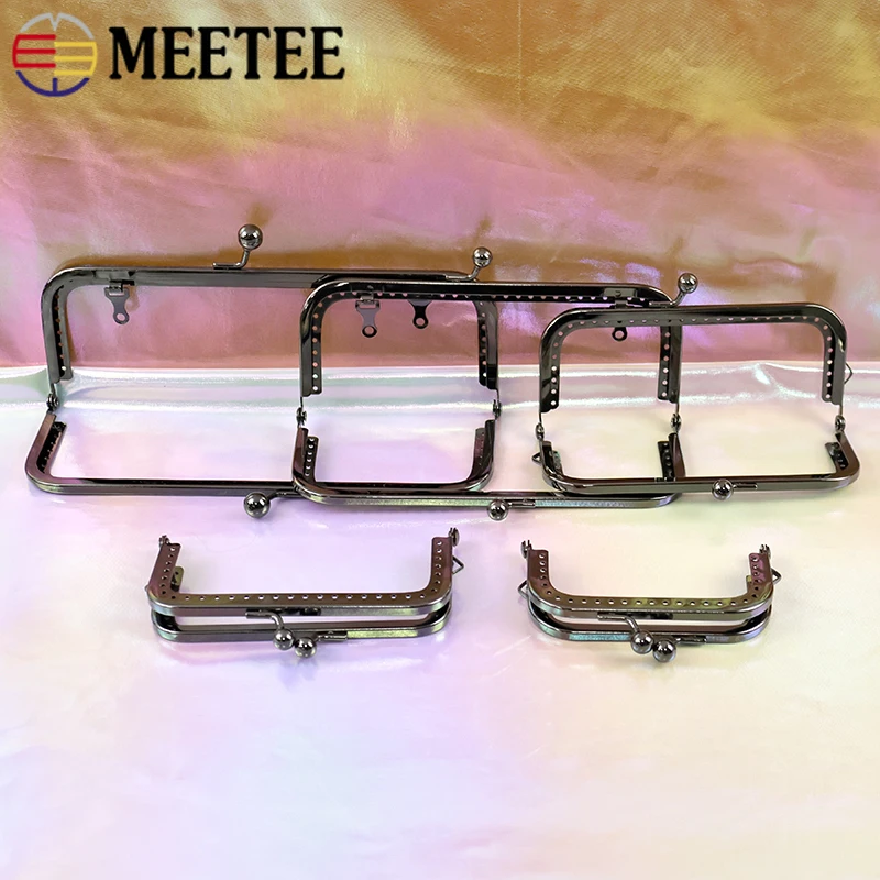 5/10 Pz 8.5-18.5 cm Borse Quadrate In Metallo Maniglie Staffe Per Cucire Portafoglio Telaio Borsa Borsa Liscia Clourse Borsa Fatta A Mano accessori