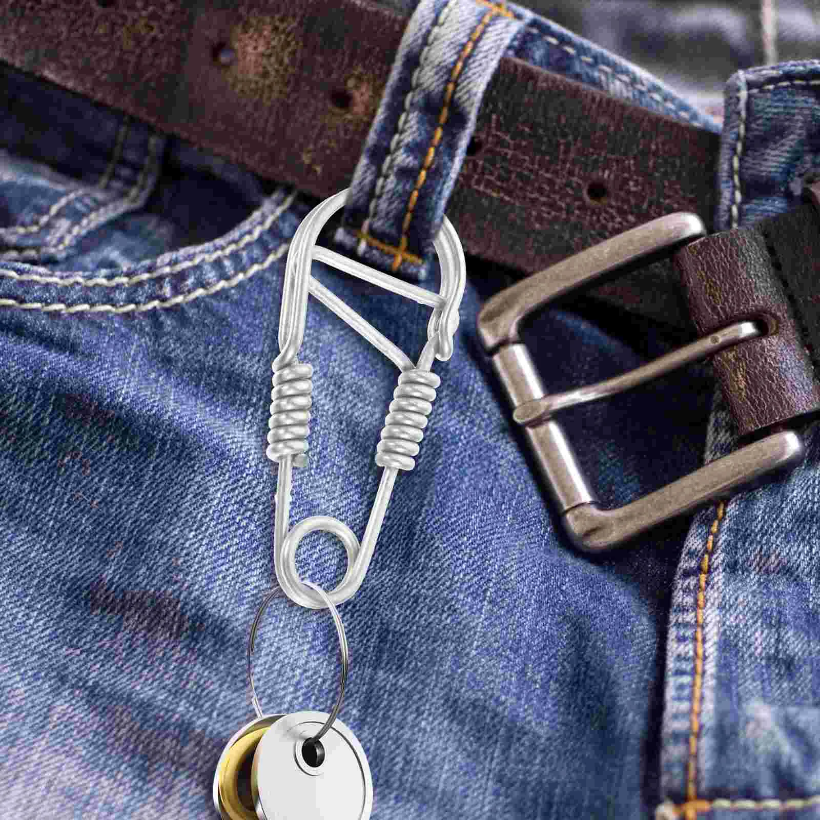 Key Chain Birthday Keychain Holder Snap Hook with Carabiner Safety Stainless Steel for Men Metal Keychains