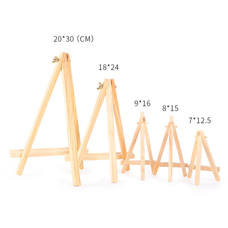 Mini caballete de madera para bocetos de pintura al óleo, pantalla de escritorio plegable, soporte triangular para tablero de dibujo, suministros de arte, 5/10 HJ-01