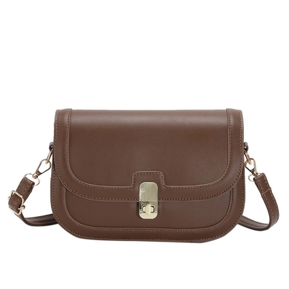 

Personality Texture PU Leather Shoulder Bag Korean Style Handheld Crossbody Bag Versatile Solid Color Women Underarm Bag Outdoor