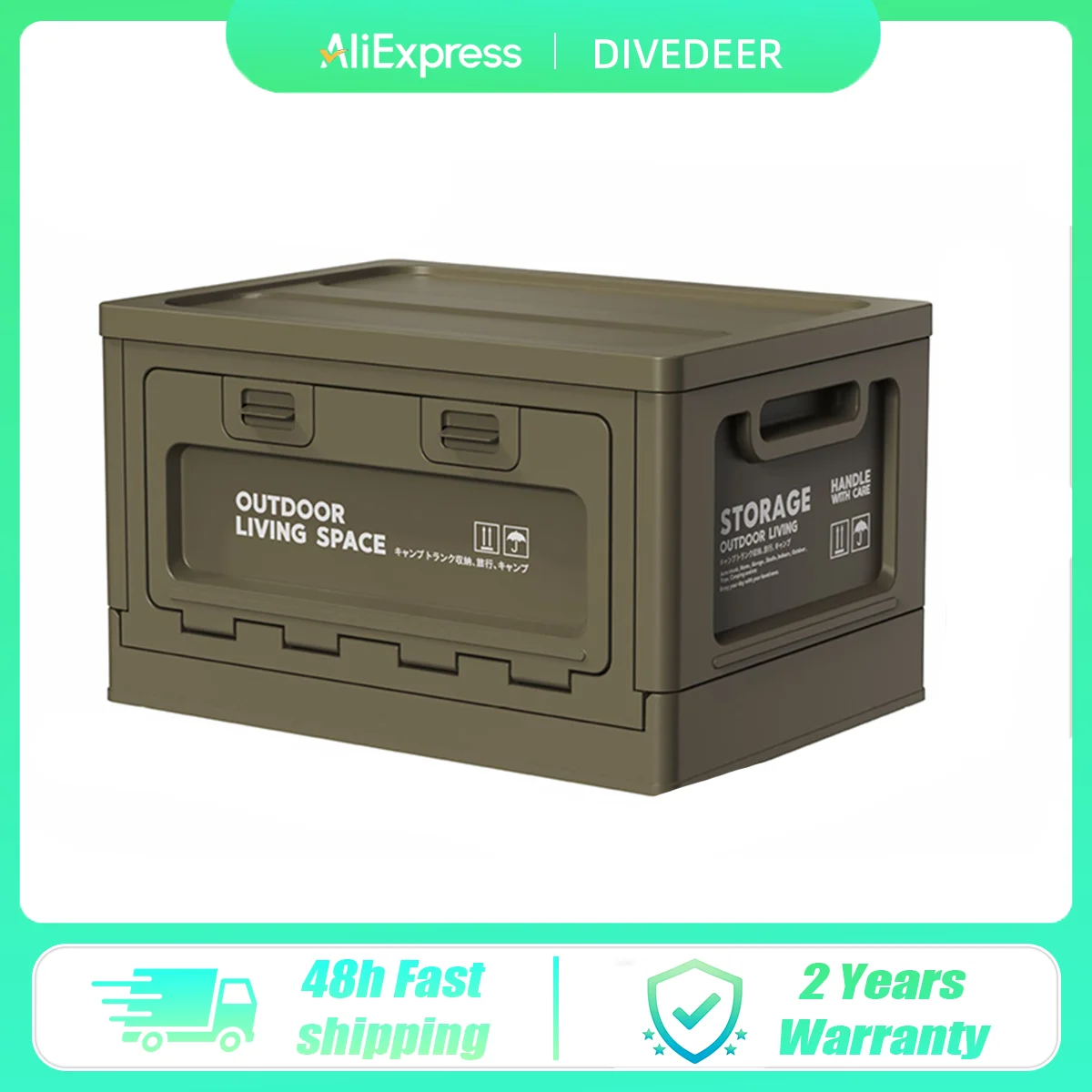 

DIVEDEER складной ящик для хранения кемпинга, ящик для хранения багажника, ящик для кемпинга, пикника, автомобильная складная уличная скамейка и разделочный блок