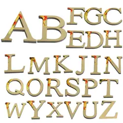 Lettere acriliche autoadesive 3D decorazioni per la casa decalcomanie da parete con alfabeto fai da te Easy Peel Gold Letter For Wedding Supplies Room Decor