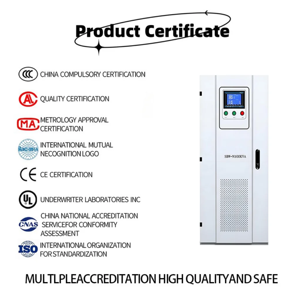 High Quality 50/60HZ 10KVA-1250KVA Servo Type Three Phase Voltage Regulator Stabilizer 30KVA For Industrial Equipment
