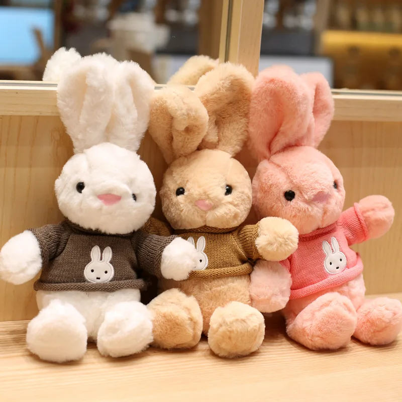 

40CM Simulation Animal Plush Toy Soft Stuffed Plushies Rabbit Home Decor Cute Animal Dolls for Birthday Gift Small Rabbit Doll