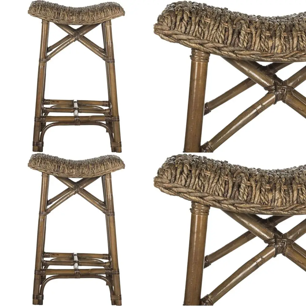 

Барный стул Ramiro Collection из натурального коричневого ротанга для дома