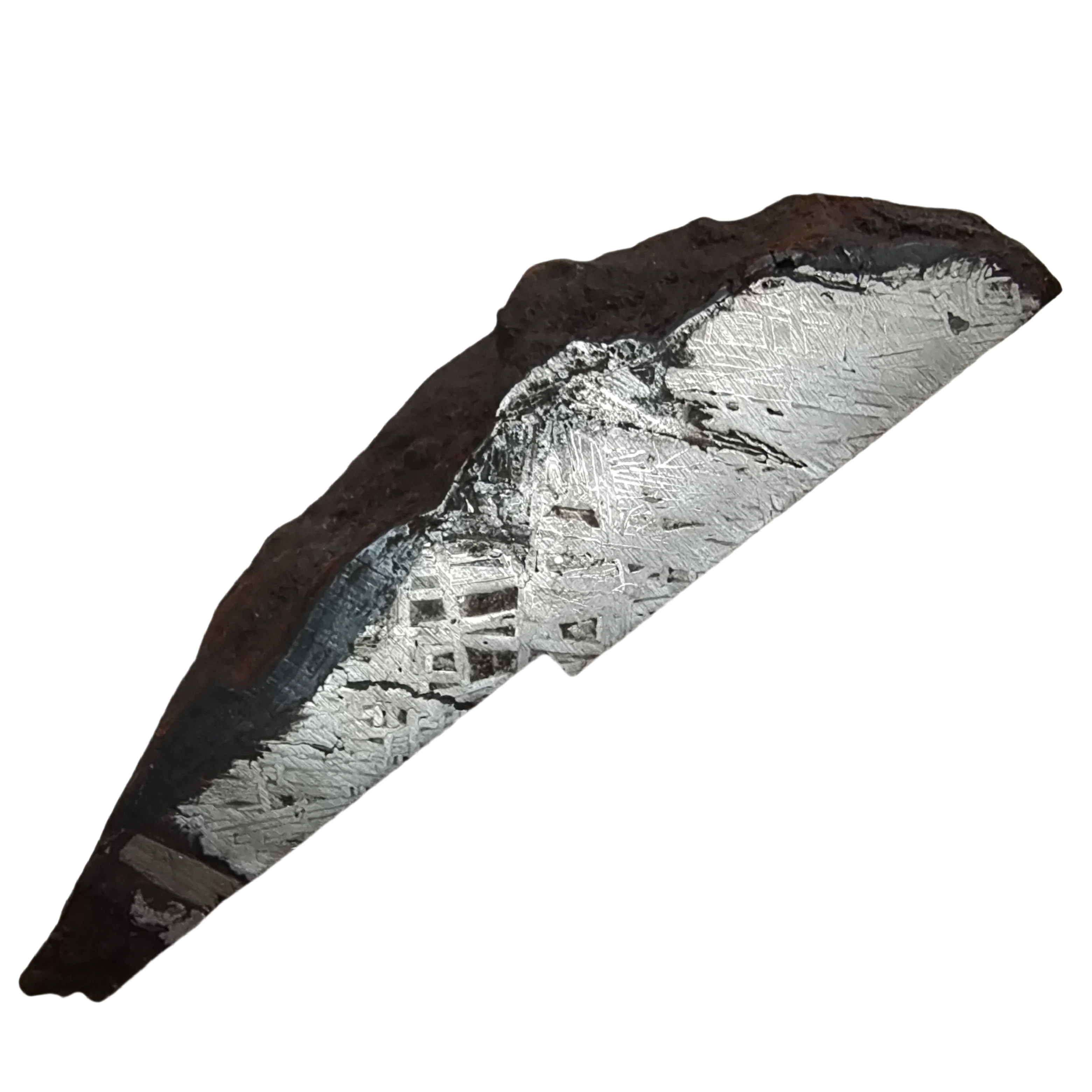 

548.6g Muonionalusta Natural iron meteorite specimen section Iron meteorite materials Meteorite Specimen Collection -QC735