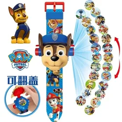 Reloj Original de la patrulla canina para niños, pulsera de proyección 3D, figuras de perro de dibujos animados, Chase, Marshall, Rocky, juguetes para niños, regalos de cumpleaños