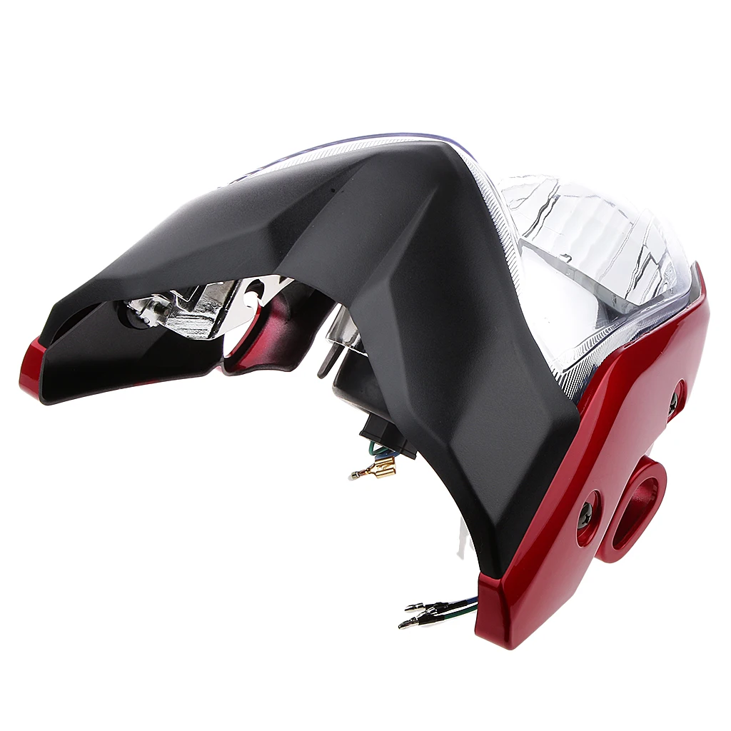 Conjunto de Faro Delantero Universal para Motocicleta, Plástico ABS, Faro Delantero FZ16 con LED Blanco para Yamaha FZ16 YZF R1 150