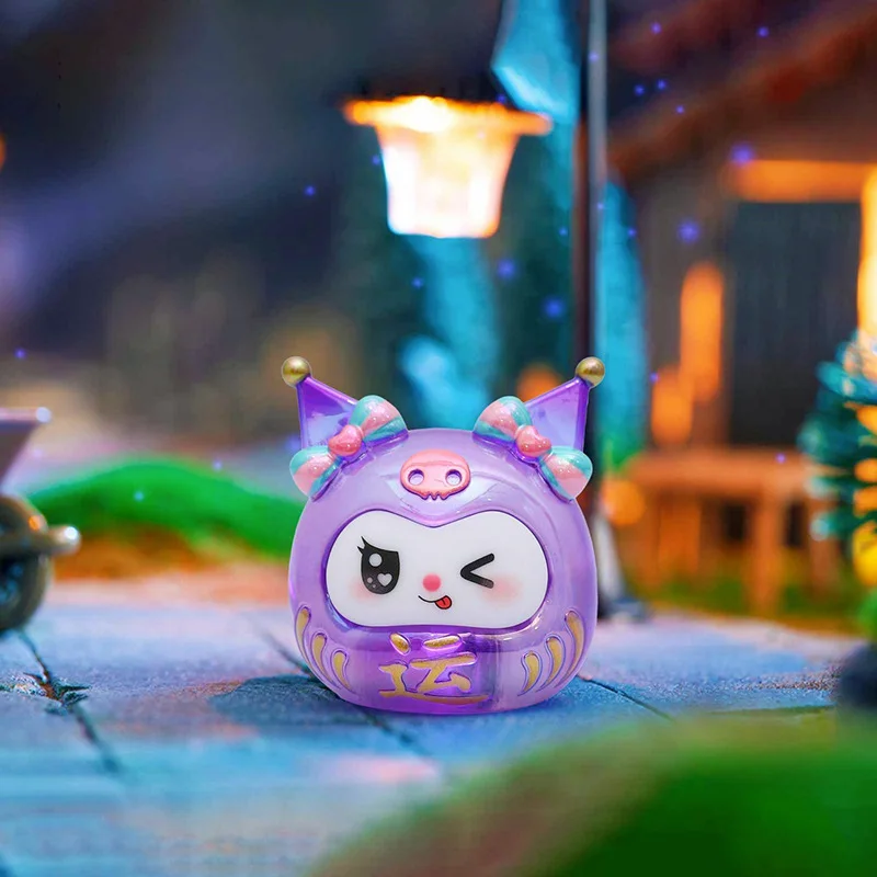 Lámpara pequeña de bendición Kawaii Damo, caja ciega, bonito adorno pequeño Kuromi de dibujos animados, decoración de escritorio para dormitorio, regalo sorpresa de vacaciones