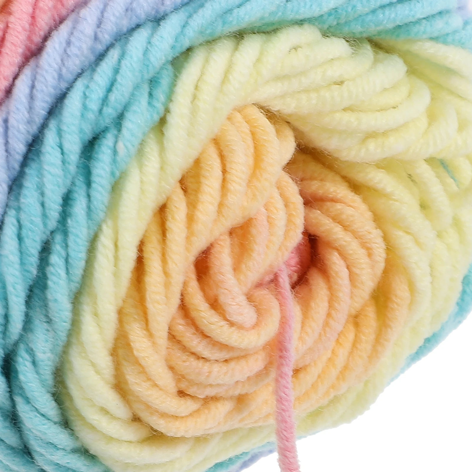 

Rainbow Cotton Yarn 5 Strands Kit Crochet Hooks Handmade Knitting Rope Macrame Lace DIY Cord Braided String Cotton Cord Jewelry