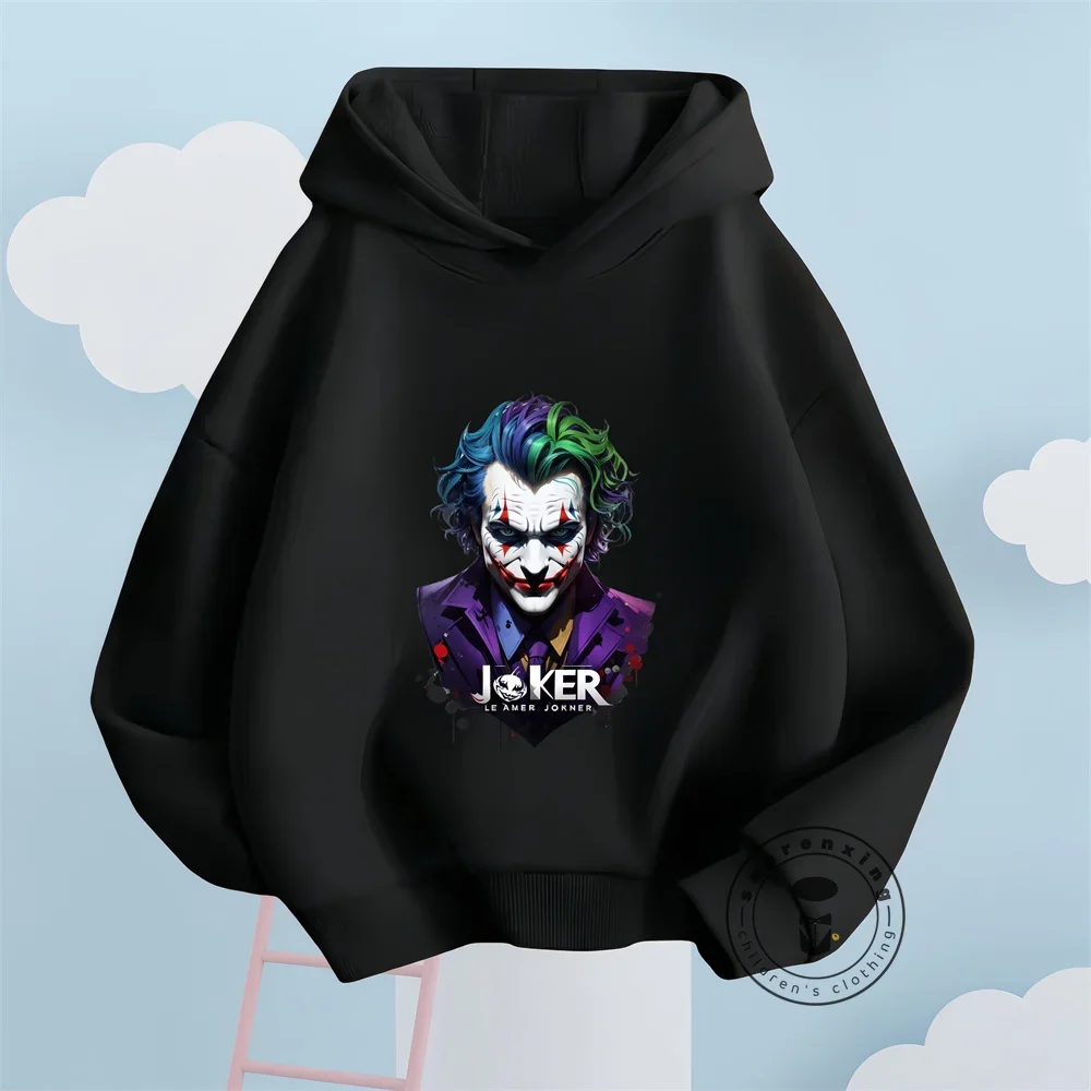 DC Comics The Joker Kids Hoodie Kids Girls Clothing Fashionable Baby Boy Clothes Autumn Warm Sports Tops Back to School Gift