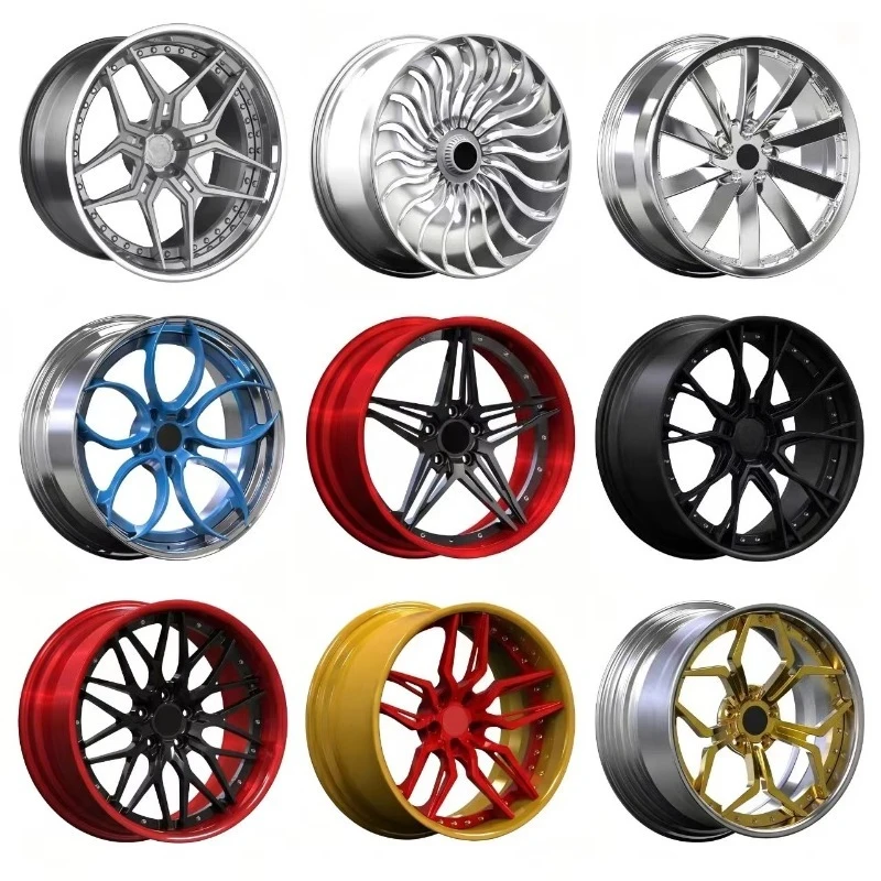 22x10.5J PCD 5x114.3 CB 64.1 ET 35 Two-Tone Black&Gold Alloy Wheel Hub in Stock Hot Sale Customizable Factory Direct
