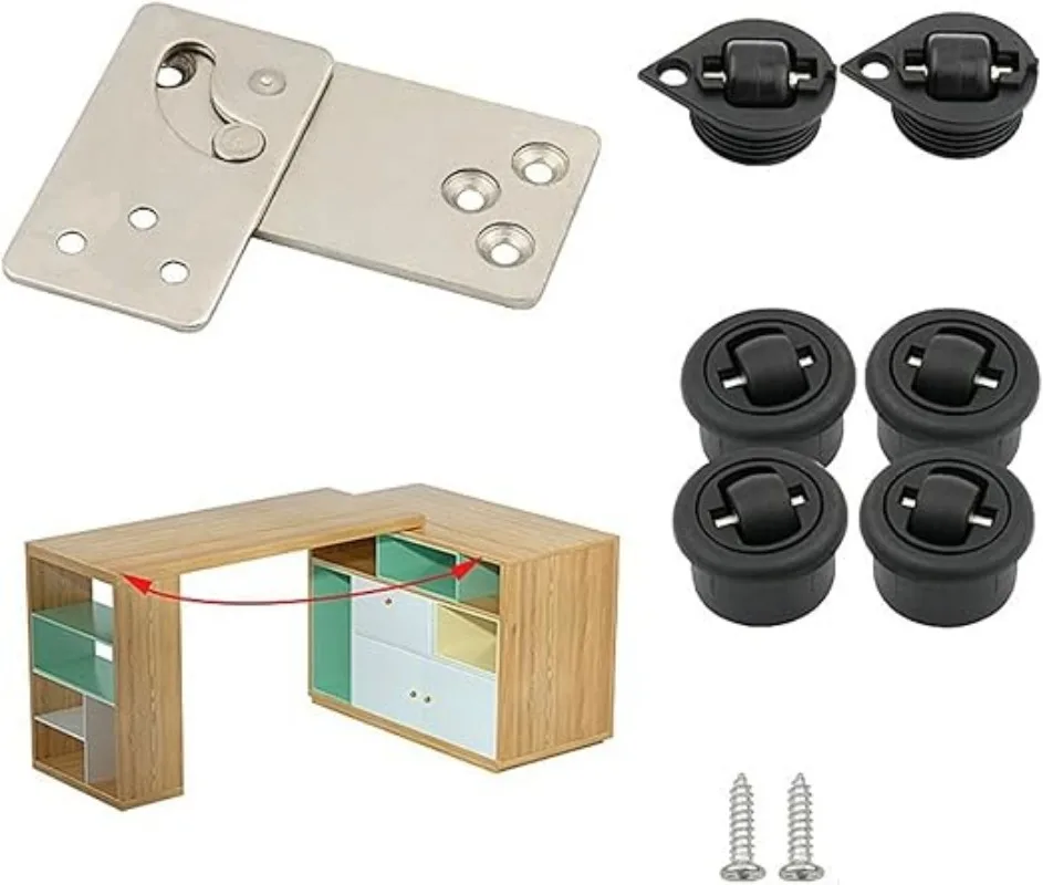 Multifunctional Tabletop 90 Degree Mobile Folding Table Connector Hardware Desk Folding and Rotating Accessories