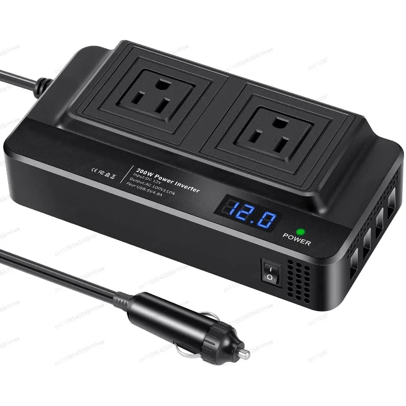 200W onboard inverter 12V to 220V 110V custom socket, European, British, American, Brazilian, universal specifications
