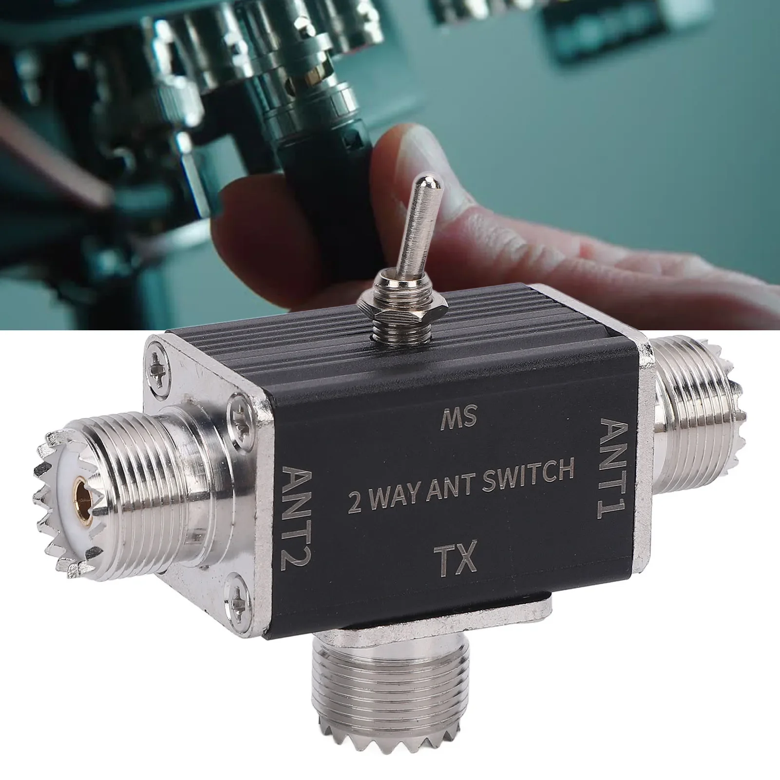 2 Way Antennae Splitter Antennae Switch 1 Input 2 Output 0-50MHz Frequency SO239 Interface 2 Way Manual Antennae Transfer Switch