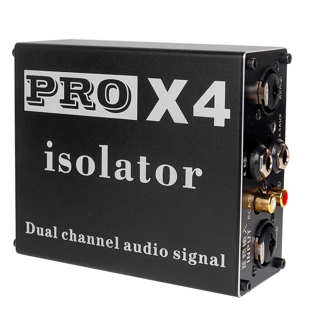 DQ2G PRO X4 عازل صوت متعدد الوظائف، 6.5 مم 3.5 مم XLR عازل ضوضاء الصوت، مرشح أرضي للفلتر الصوتي الحالي