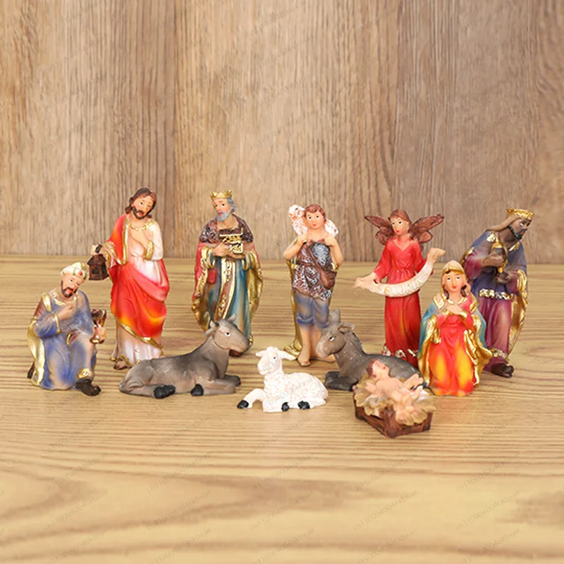 

Nativity Scene Resin Crafts Christmas Church Decor Religious Gift