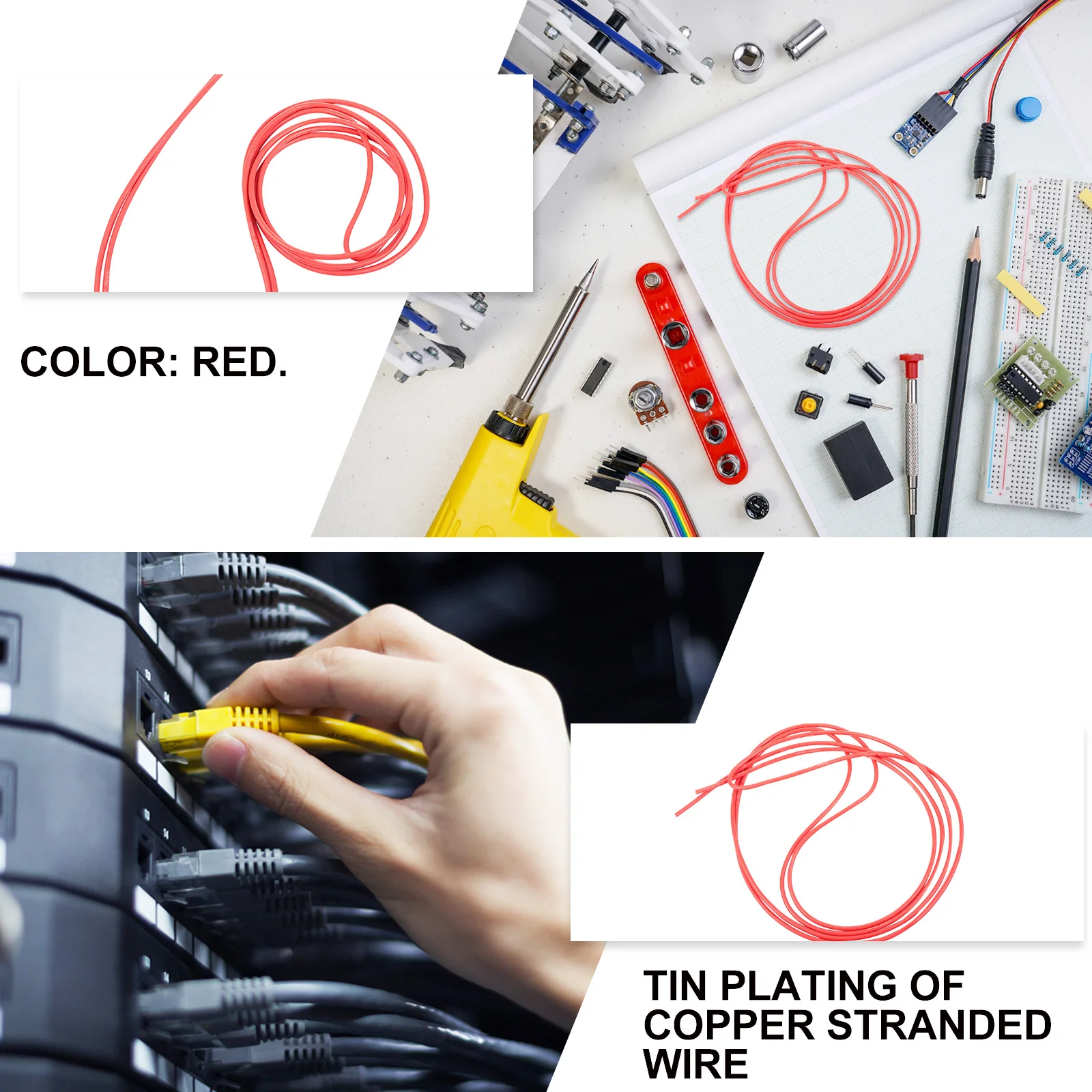 

Flexible Silicone Wire High Temp Resistance Tinned Copper Electrical Cable Diy Planes Cars Lamps Motor
