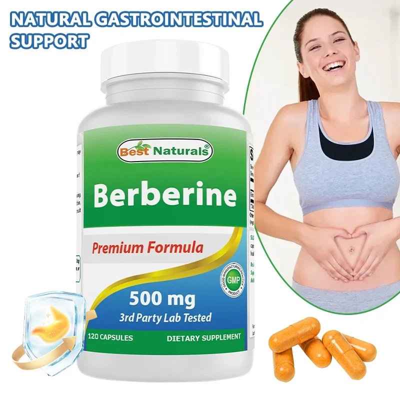 Best Naturals Berberine 500 mg 120 Capsules - Supports Immune, Cardiovascular and GI Function