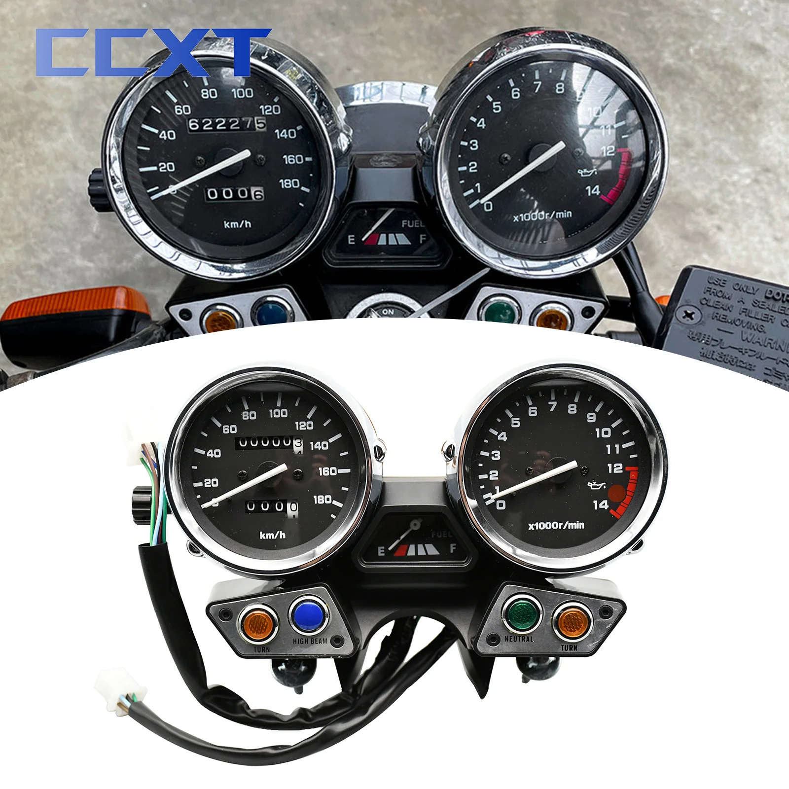 

Motorcycle Temperature Speed Meter Speedometer Odometer Tachometer Gauges For YAMAHA XJR400 (4HM) XJR 1997 1996 1995 400 Parts