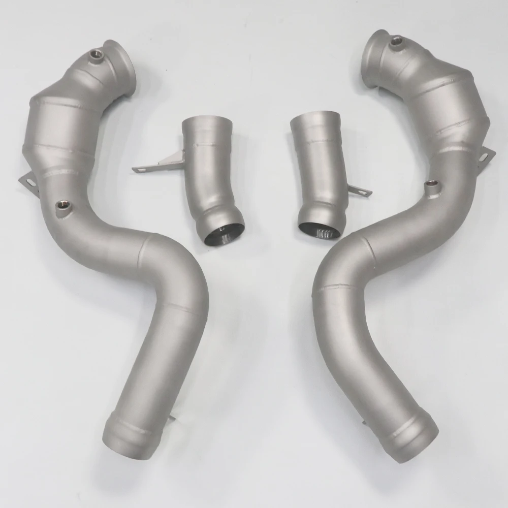 2017+ S63  Header Downpipe 4.0T 304 Stainless Steel Exhaust Downpipe for W222 M177 C218 New Condition