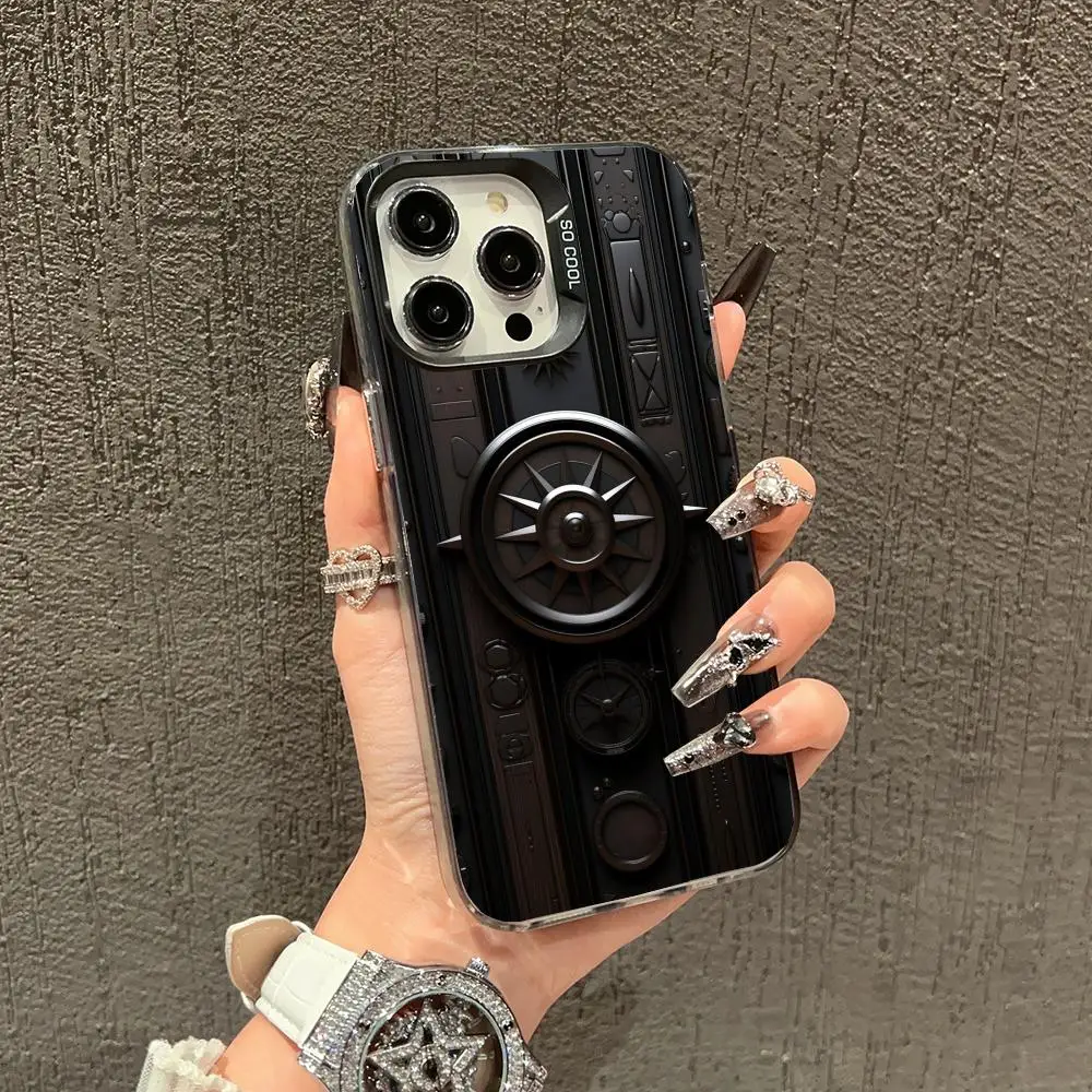 

Creative design of retro phone case for iPhone 16 15 14 13 12 11 Pro/ Max/Plus shock-proof rear cover anti-fingerprint
