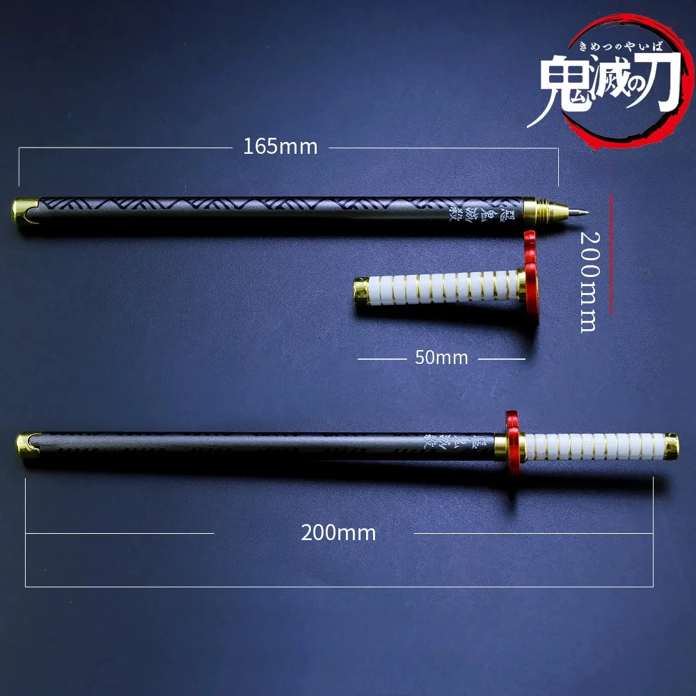 Nuovo 20 centimetri Demone Slayer Spada Rengoku Kyoujurou Penna di Carbonio Della Lega di Katana Anime Periferiche Arma elegante Modello Festival Regali Giocattoli