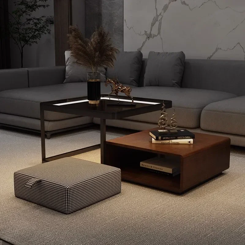 

-Replica Mobile Coffee Tables Bedside Modern Designer Organizer Coffee Table Japanese Minimalist Mesas Bajas Salon Furniture