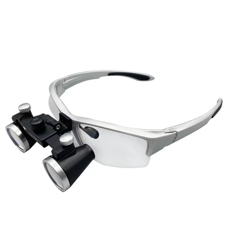 2.5X/3.5X 420 mm Dental Loupe Magnifier Binocular Dentist Magnifying Glass for Surgery Surgical Medical Angle Adjustable