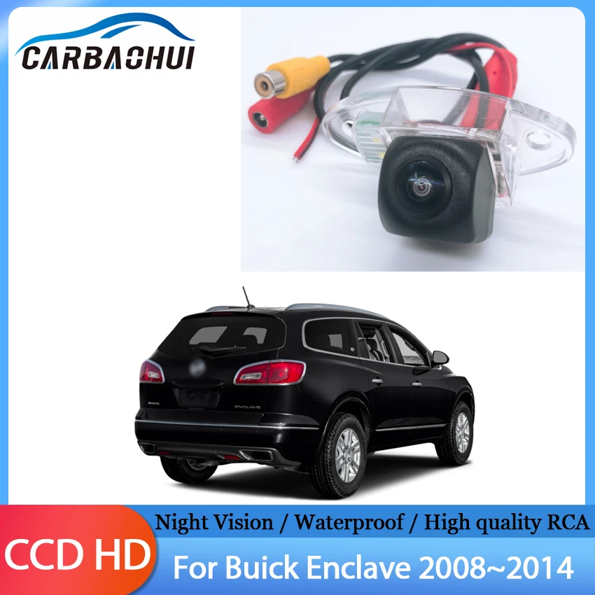 Vista trasera de coche cámara de marcha atrás retrovisor estacionamiento impermeable HD CCD CAM para Buick Enclave 2008 2009 2010 2011 2012 2013 2014