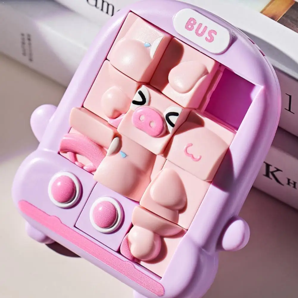 

Sliding Puzzle Toy Animal Pattern Slide Block Game Portable Educational Toy 3D Puzzles Sensory Game For Kids Relaxation Toys