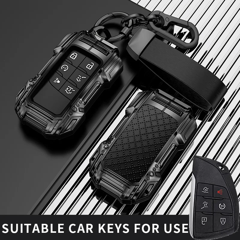 

5/6 Button Car Key Cover Case Shell Fob Keychain For GMC Yukon For Chevrolet Tahoe Suburban For Buick ENVISION S Plus Avenir