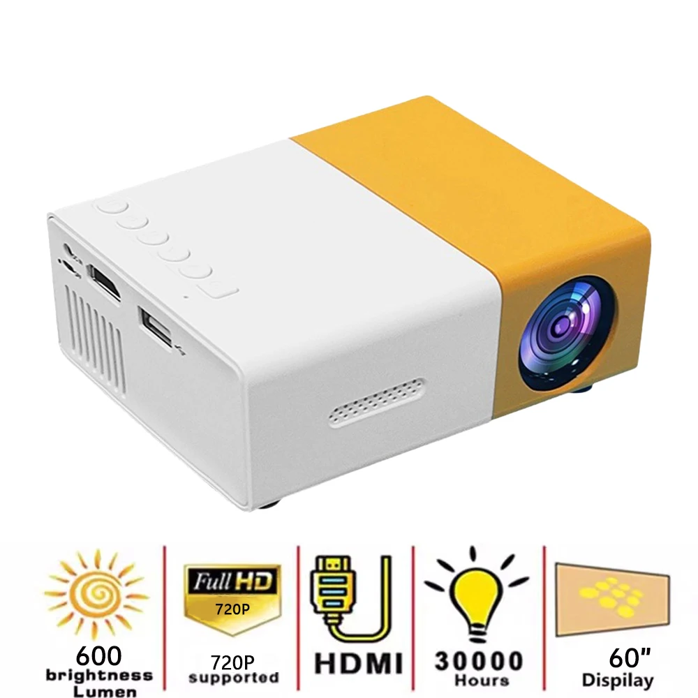 LED Mini Projector, Compact Projector with Speaker Student's Birthday Gift, Portable/Outdoor Camping/Home Theater/Office use