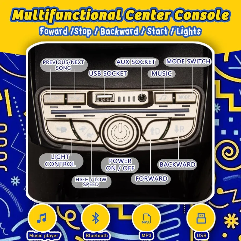 Voitures jouets électriques pour enfants, contrôlées par parents, avec commutation à grande et basse vitesse, motos pour enfants avec histoires anglaises