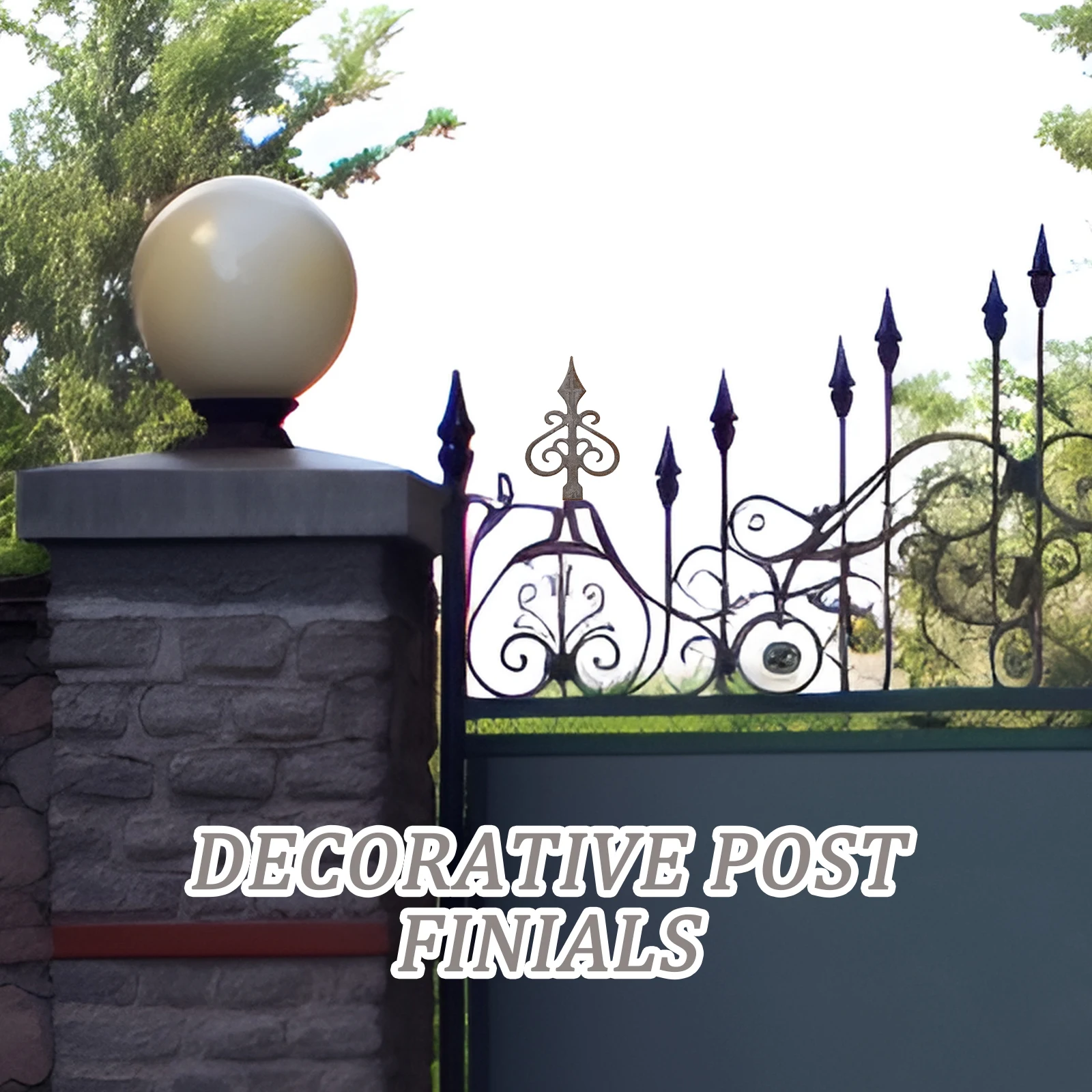 

Cast Iron Fence Finials Pointed Topper For Gate Fence Post Outdoor Garden Decoration Metal Finial Cap Yard Decor Accessory